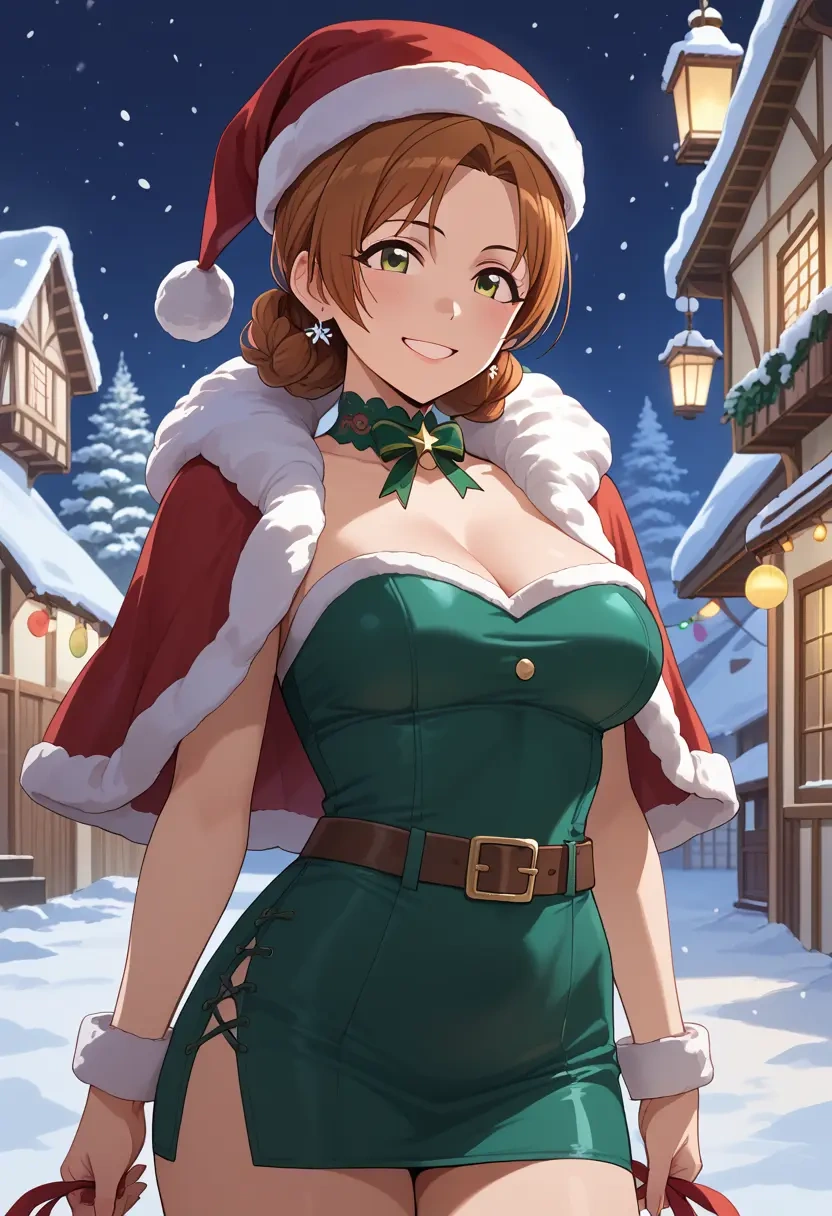 idolmaster,ichikawa_hinana,Christmas,dress  - 