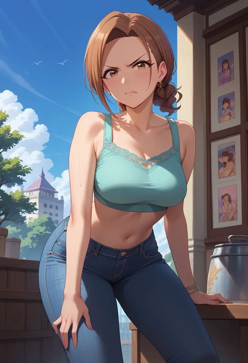 idolmaster,ichikawa_hinana,crop top  - 