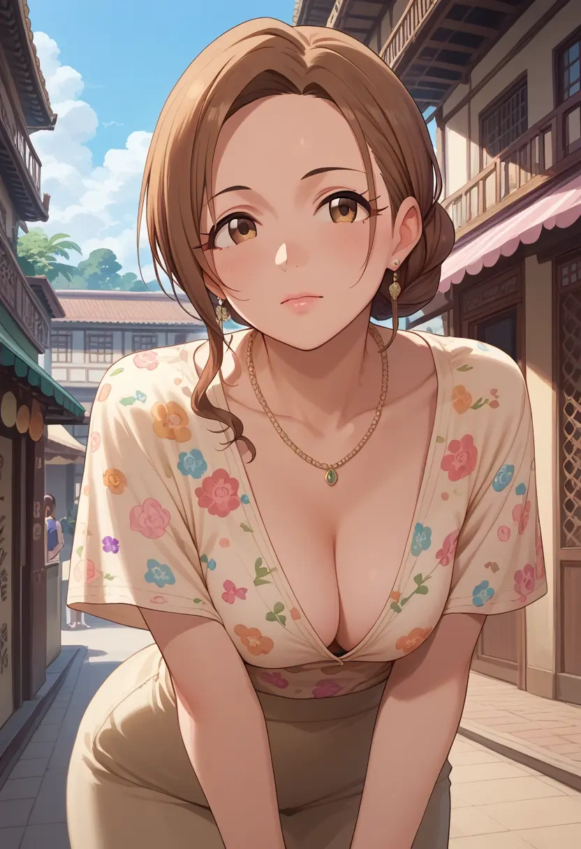 idolmaster,ichikawa_hinana,silk graffiti shirt,dolphin shorts  - 