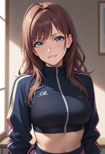 idolmaster,ichinose_shiki,athletic,track suit  - AI generated anime art