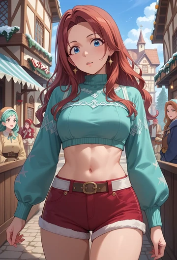 idolmaster,ichinose_shiki,red velvet shorts  - AI generated anime art