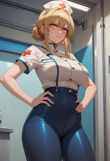 arknights,ifrit_(arknights),nurse  - AI generated anime art