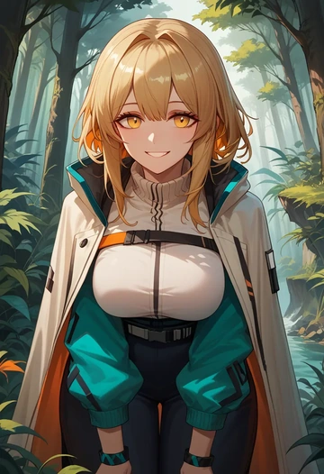 arknights,ifrit_(arknights),neon graffiti top,dolphin shorts  - AI generated anime art