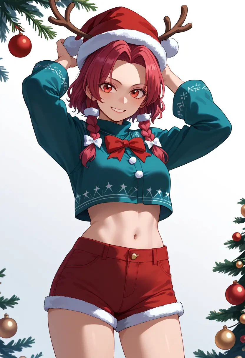 touhou,iizunamaru_megumu,Christmas,red velvet shorts  - 