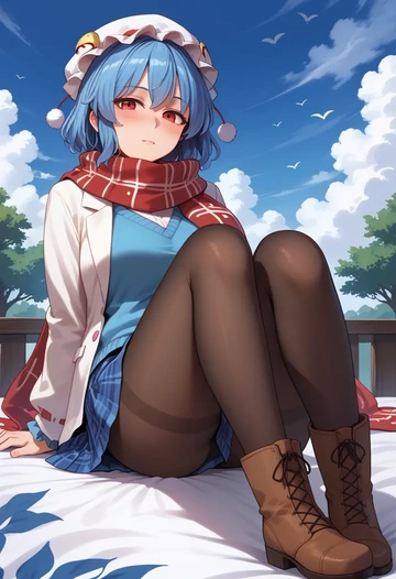 touhou,iizunamaru_megumu,winter,student uniform,down jacket  - AI generated anime art