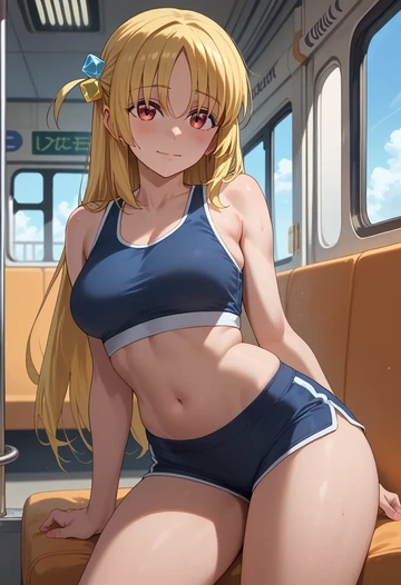 bocchi_the_rock!,ijichi_nijika,yoga shorts  - AI generated anime art