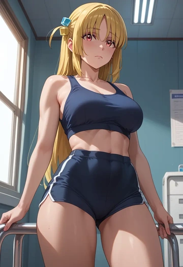 bocchi_the_rock!,ijichi_nijika,yoga shorts  - AI generated anime art