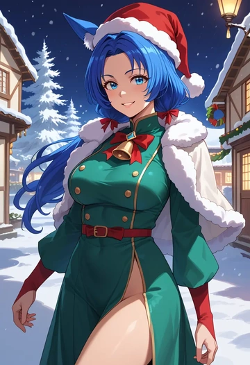 shinryaku!_ikamusume,ikamusume,Christmas,dress  - AI generated anime art