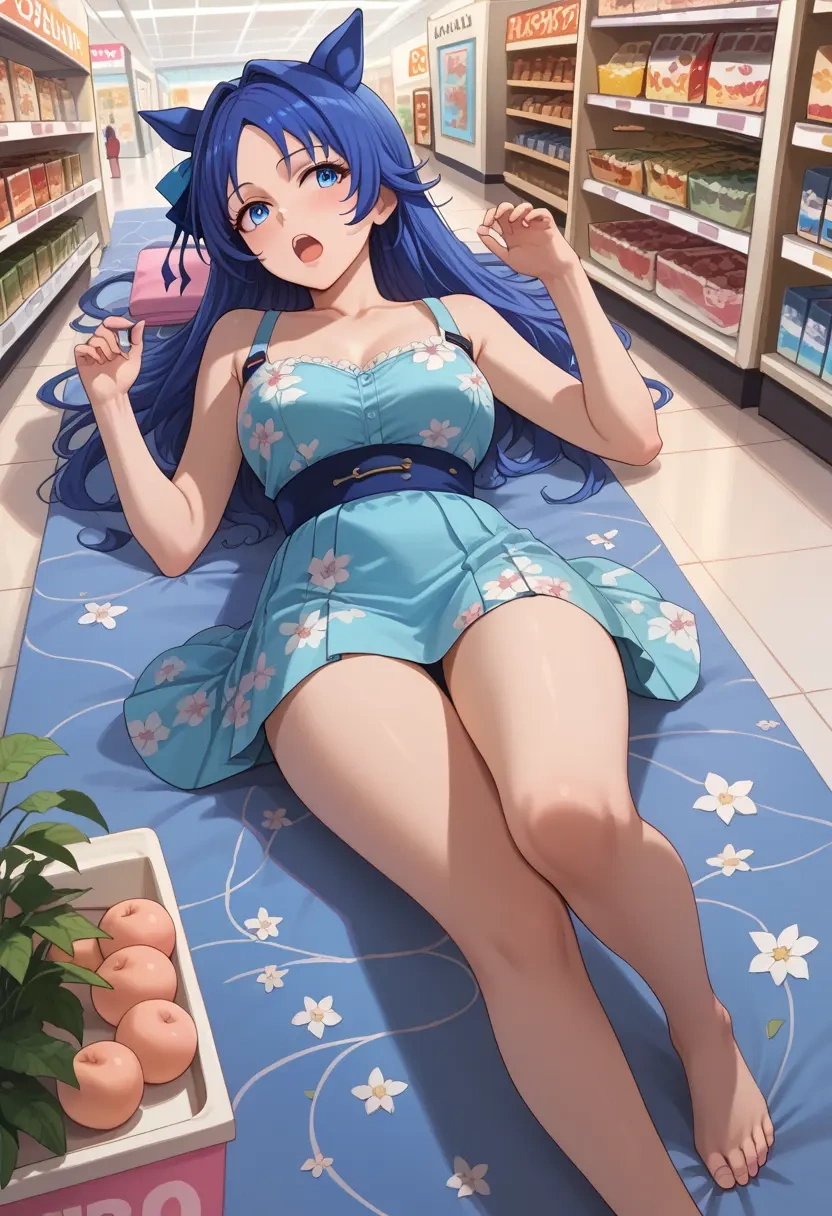 shinryaku!_ikamusume,ikamusume,silk slip dress,floral prints  - 