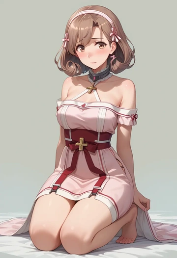 kantai_collection,ikazuchi_(kancolle),silk slip dress  - AI generated anime art