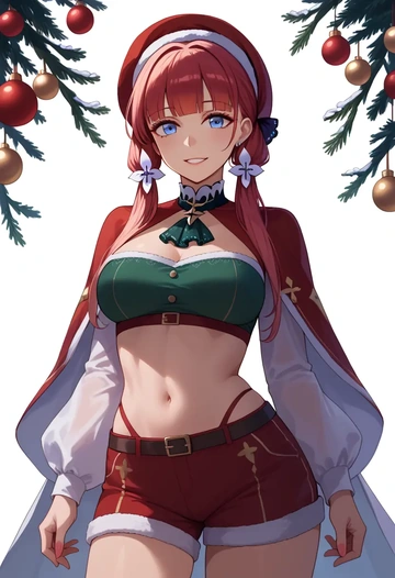 azur_lane,illustrious_(azur_lane),Christmas,red velvet shorts  - AI generated anime art