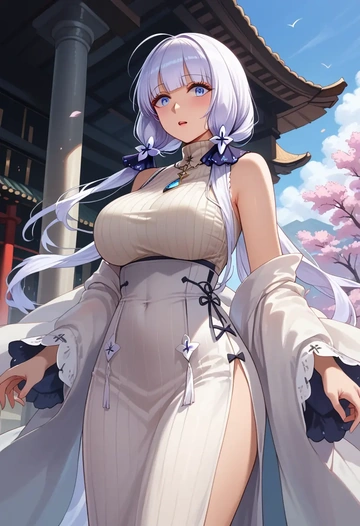 azur_lane,illustrious_(azur_lane),turtleneck,knit,maxi skirt  - AI generated anime art