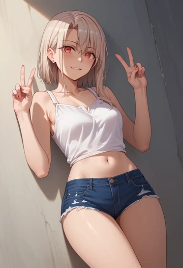 fate_(series),illyasviel_von_einzbern,shorts,sexy  - AI generated anime art