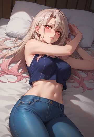 fate_(series),illyasviel_von_einzbern,crop top  - AI generated anime art