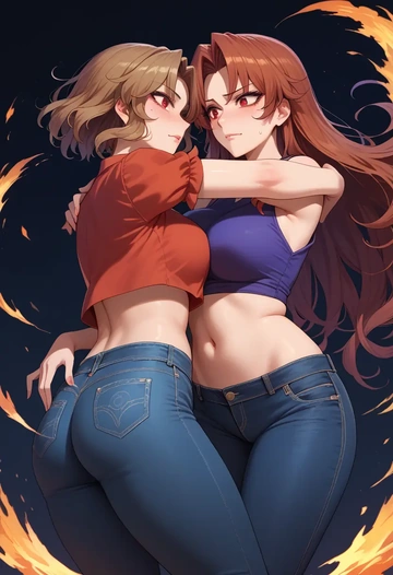 touhou,imaizumi_kagerou,crop top  - AI generated anime art