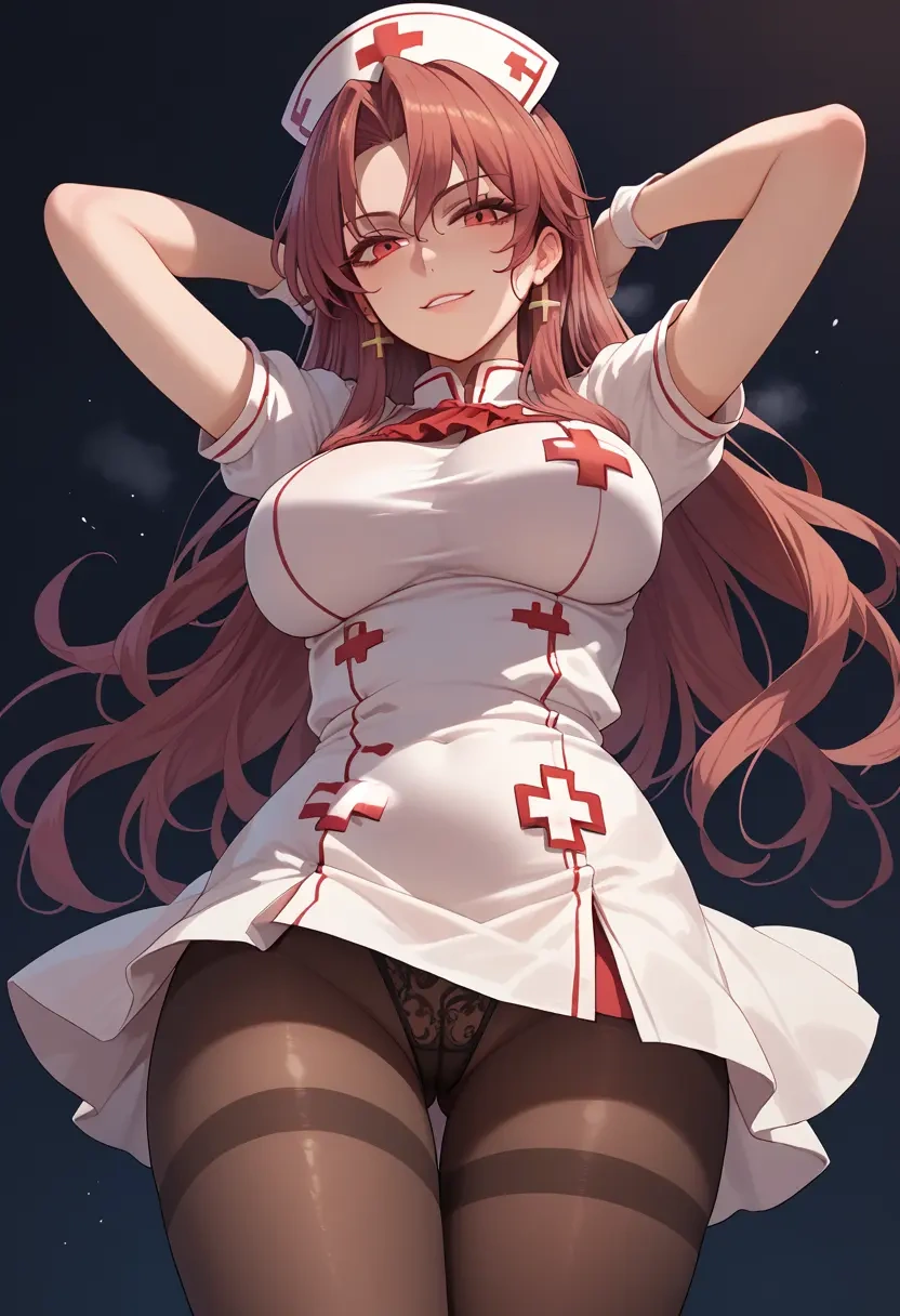 touhou,imaizumi_kagerou,nurse, pantyhose,mini skirt  - 