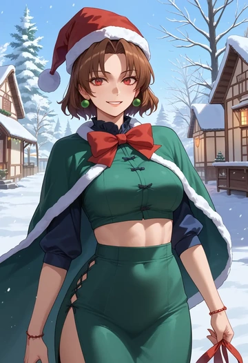 touhou,imaizumi_kagerou,Christmas,dress  - AI generated anime art