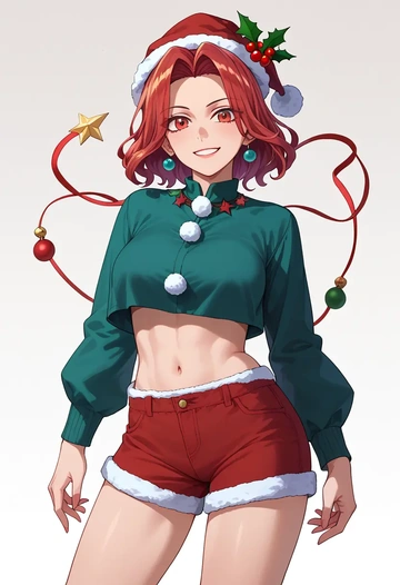 touhou,imaizumi_kagerou,Christmas,red velvet shorts  - AI generated anime art