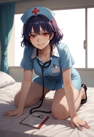 touhou,inaba_tewi,nurse  - AI generated anime art