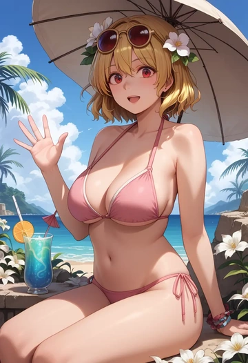 touhou,inaba_tewi,bikini  - AI generated anime art