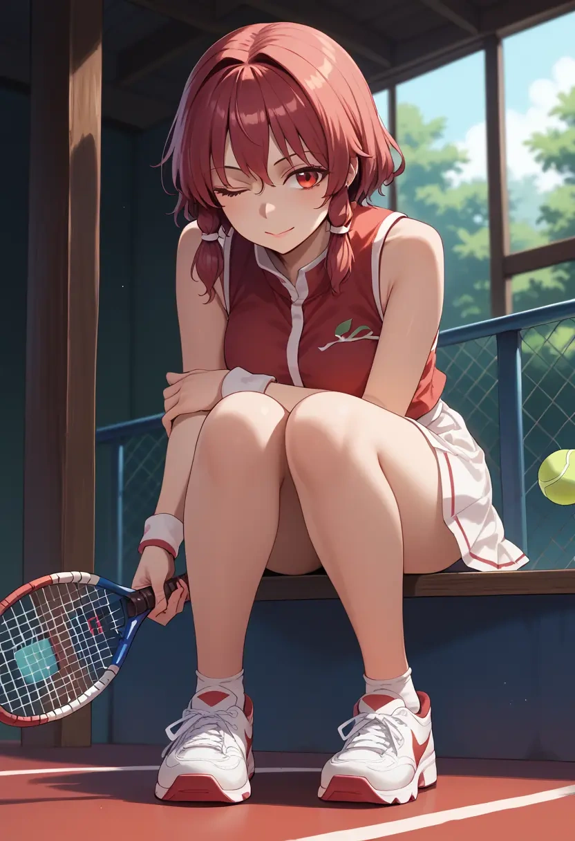 touhou,inaba_tewi,tennis skirt  - 