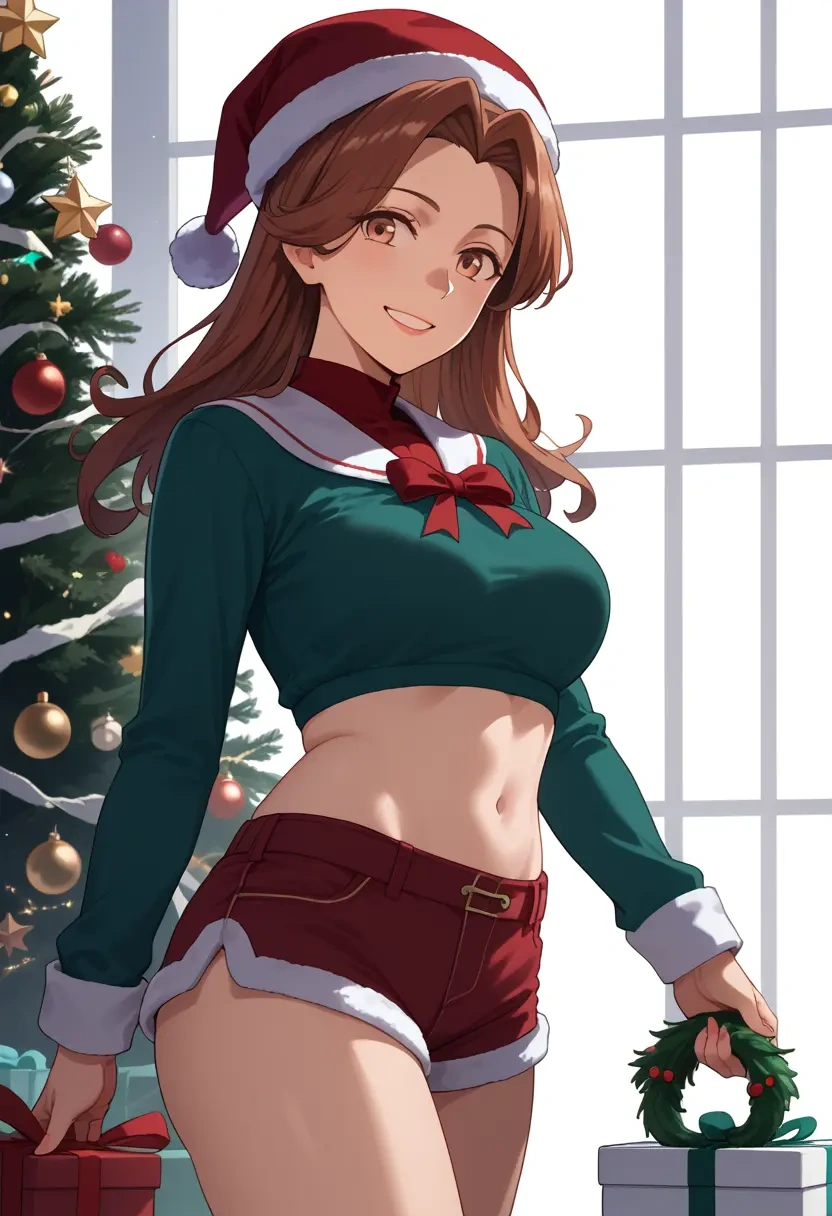 kantai_collection,inazuma_(kancolle),Christmas,red velvet shorts  - 