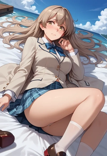 kantai_collection,inazuma_(kancolle),spring,student uniform,blazer  - AI generated anime art