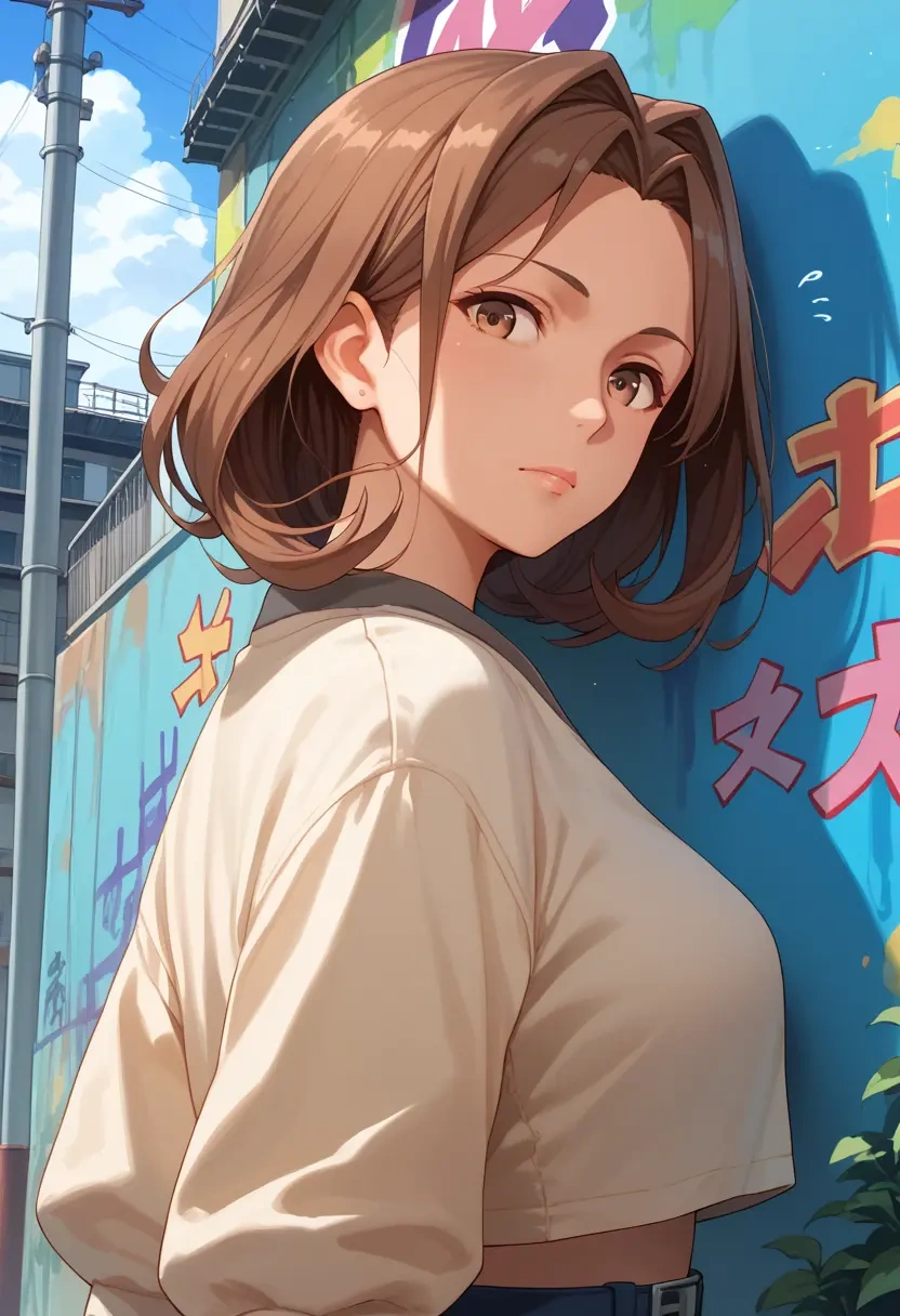 kantai_collection,inazuma_(kancolle),cropped graffiti sweatshirt,dolphin shorts  - 