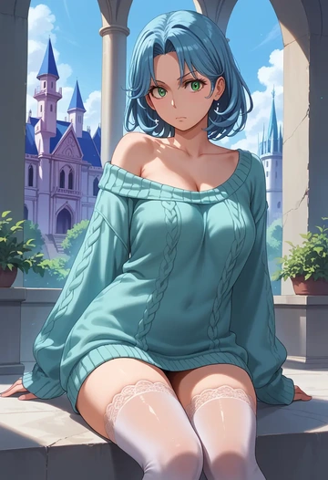 toaru_majutsu_no_index,index_(toaru_majutsu_no_index),off-shoulder,sweater  - AI generated anime art