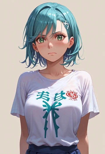 toaru_majutsu_no_index,index_(toaru_majutsu_no_index),handwritten script shirt,dolphin shorts  - AI generated anime art