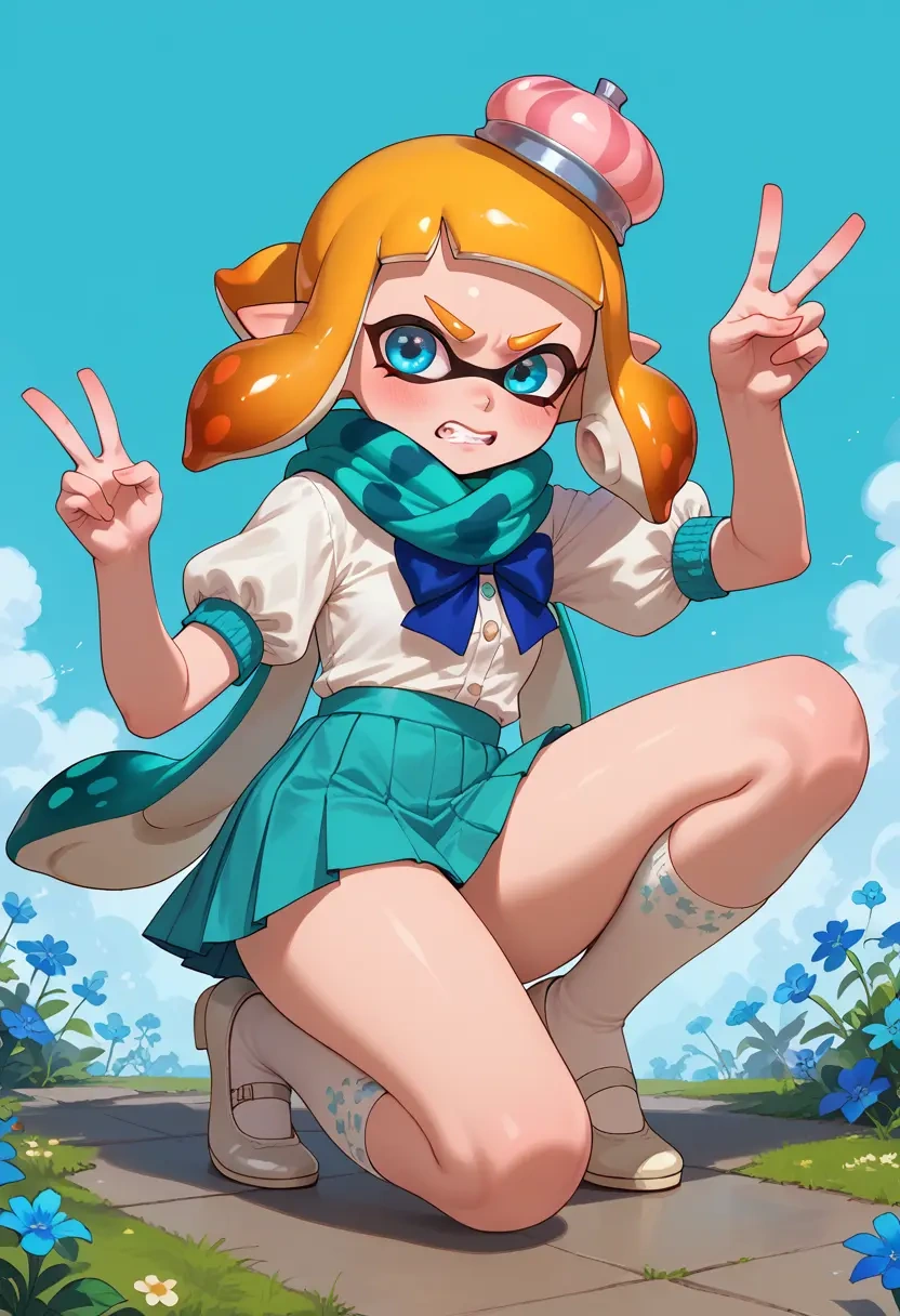 splatoon_(series),inkling,spring,student uniform,blouse  - 