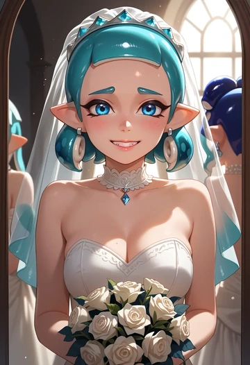 splatoon_(series),inkling_girl,wedding  - AI generated anime art