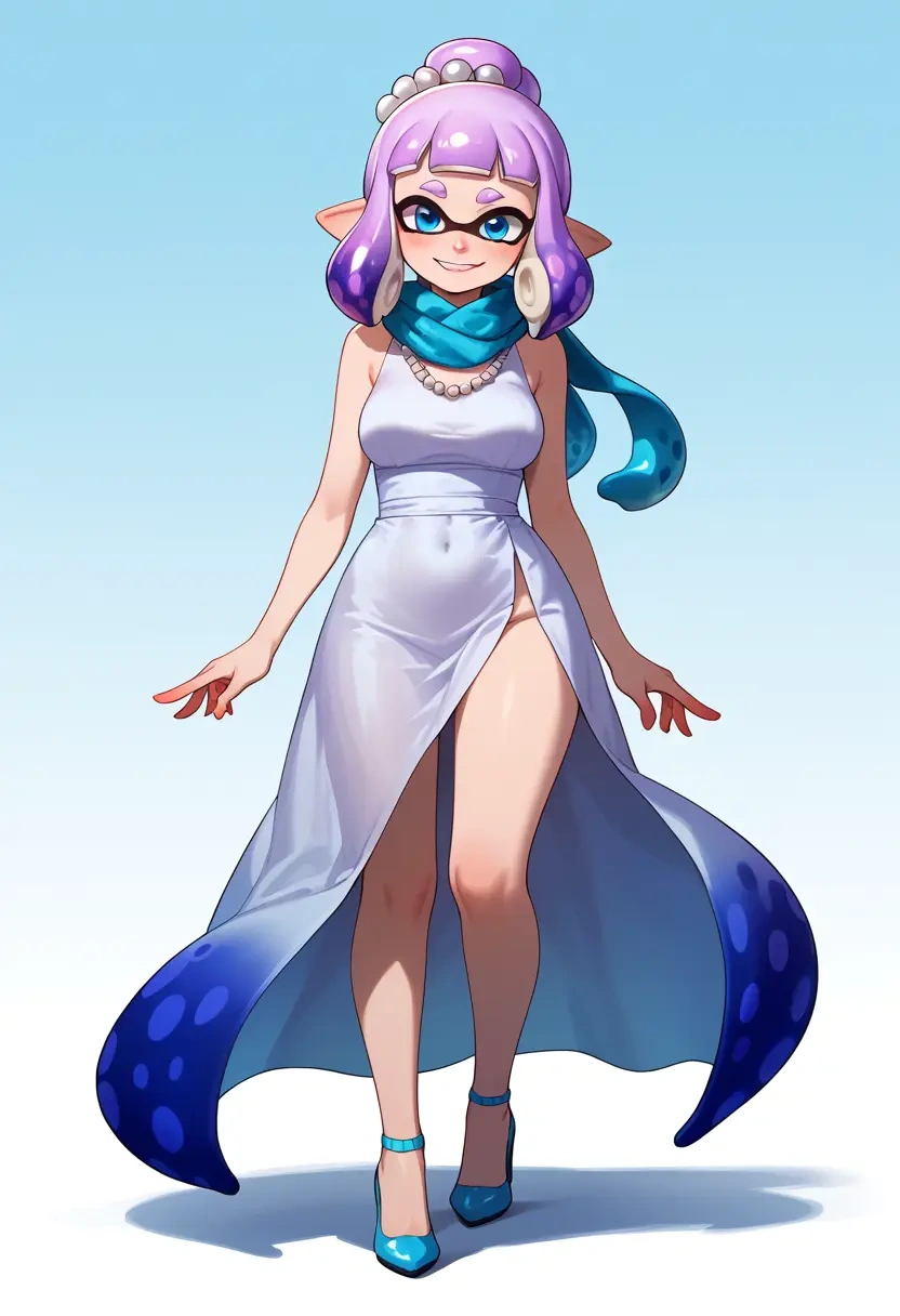 splatoon_(series),inkling_girl,spring,elegant woman,wrap dress  - 