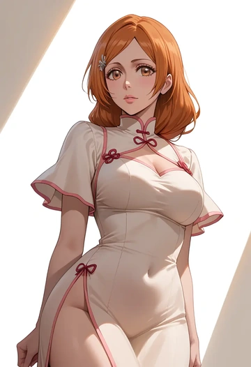 bleach,inoue_orihime,qipao  - AI generated anime art