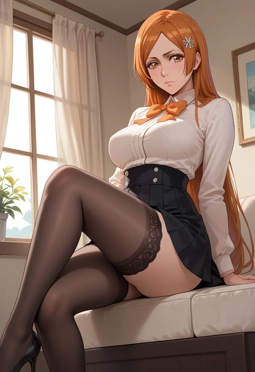 bleach,inoue_orihime,shorts, pantyhose  - 