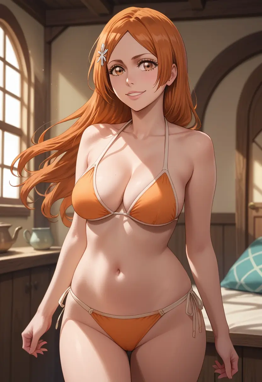 bleach,inoue_orihime,bikini,rainbow-colored,sexy  - 