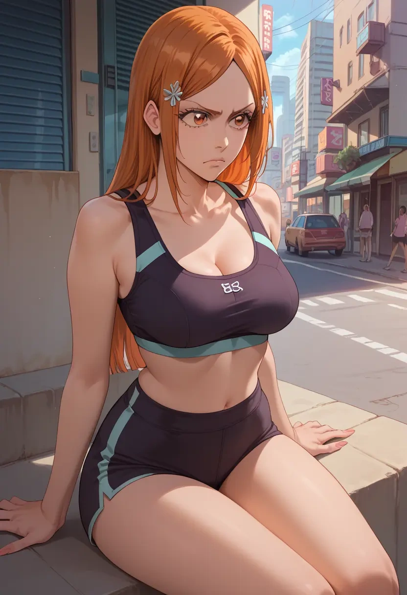 bleach,inoue_orihime,sports bra,wide-leg joggers  - 