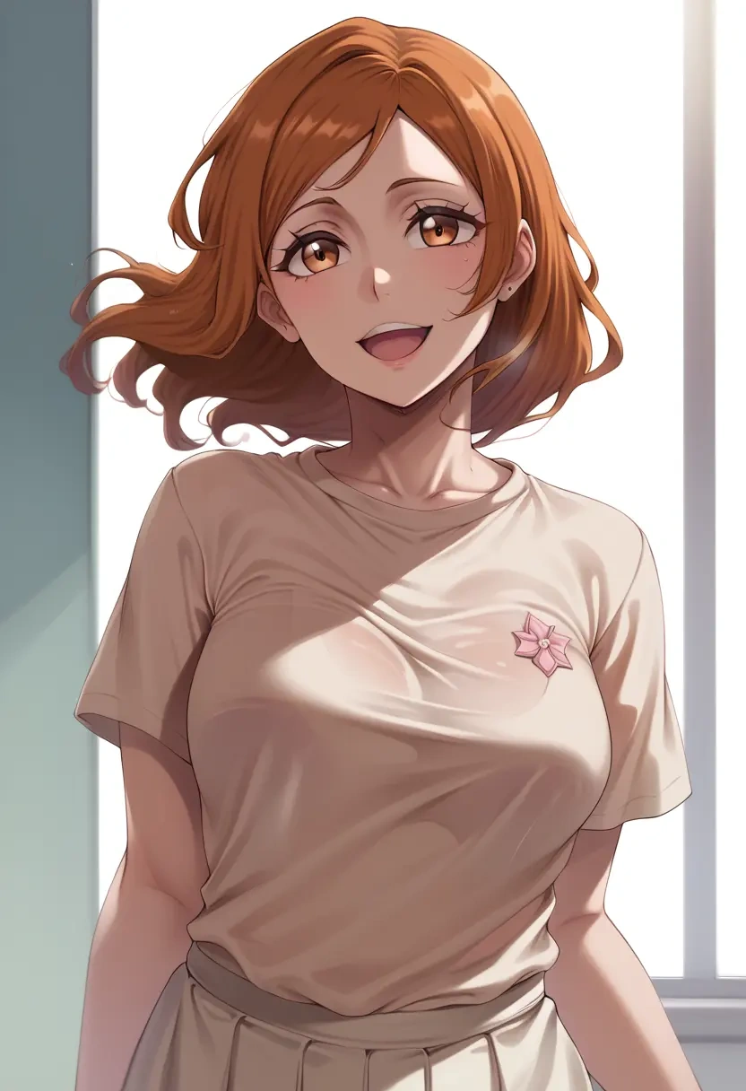 bleach,inoue_orihime,running shirt,shorts,sneakers  - 