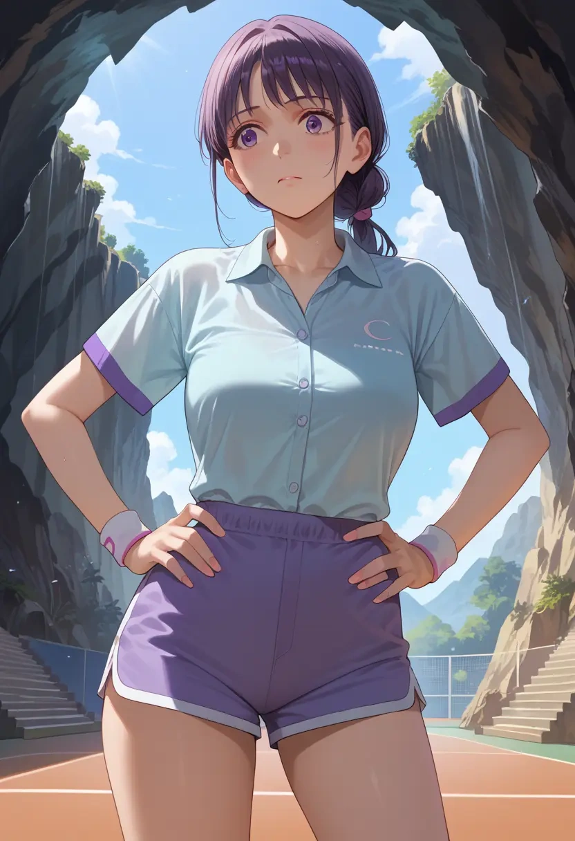 lycoris_recoil,inoue_takina,tennis polo,skort  - 