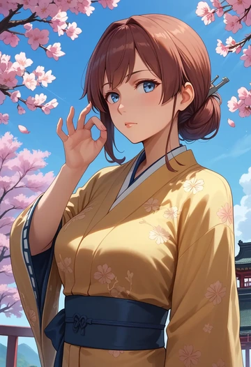 kantai_collection,intrepid_(kancolle),kimono  - AI generated anime art