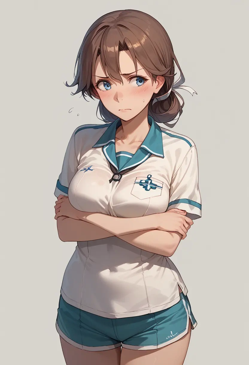 kantai_collection,intrepid_(kancolle),tennis polo,skort  - 