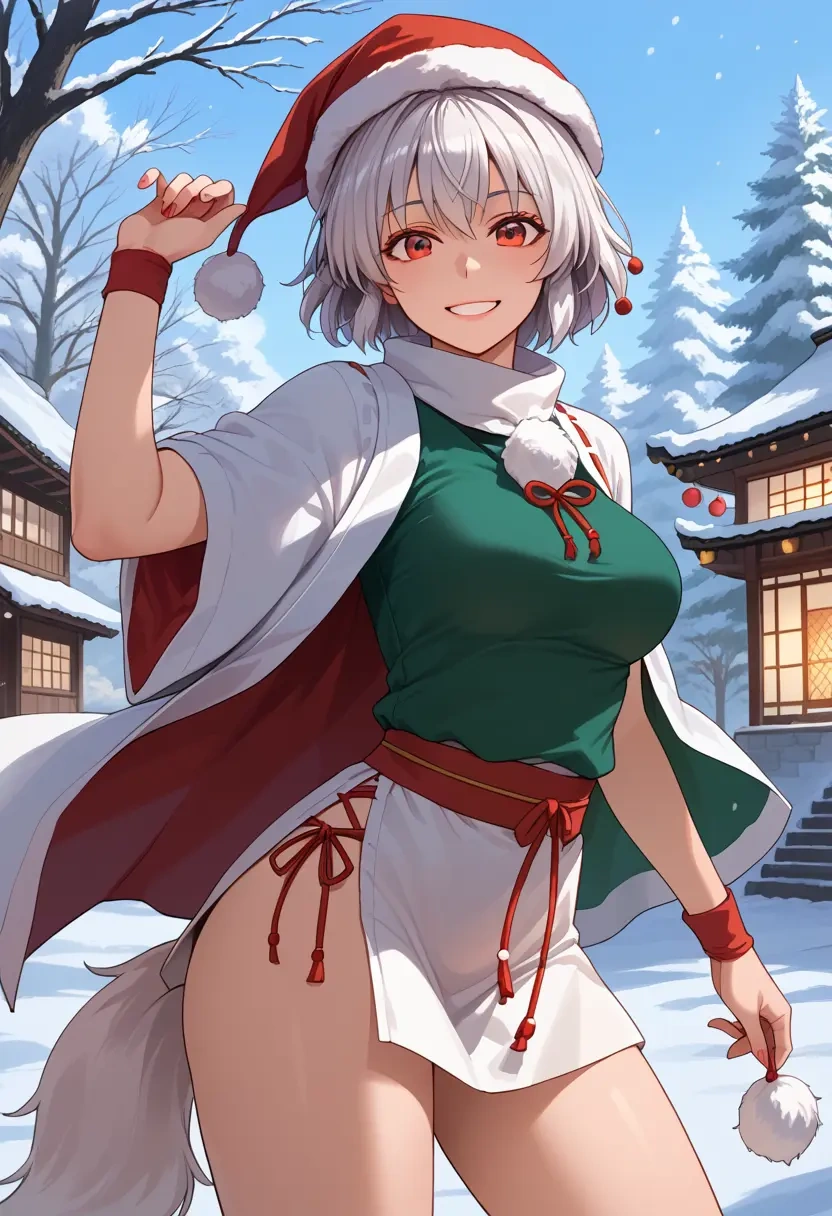 touhou,inubashiri_momiji,Christmas,dress  - 