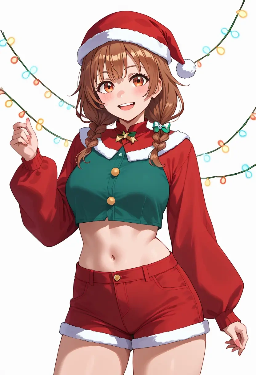 hololive,inugami_korone_(1st_costume),Christmas,red velvet shorts  - 