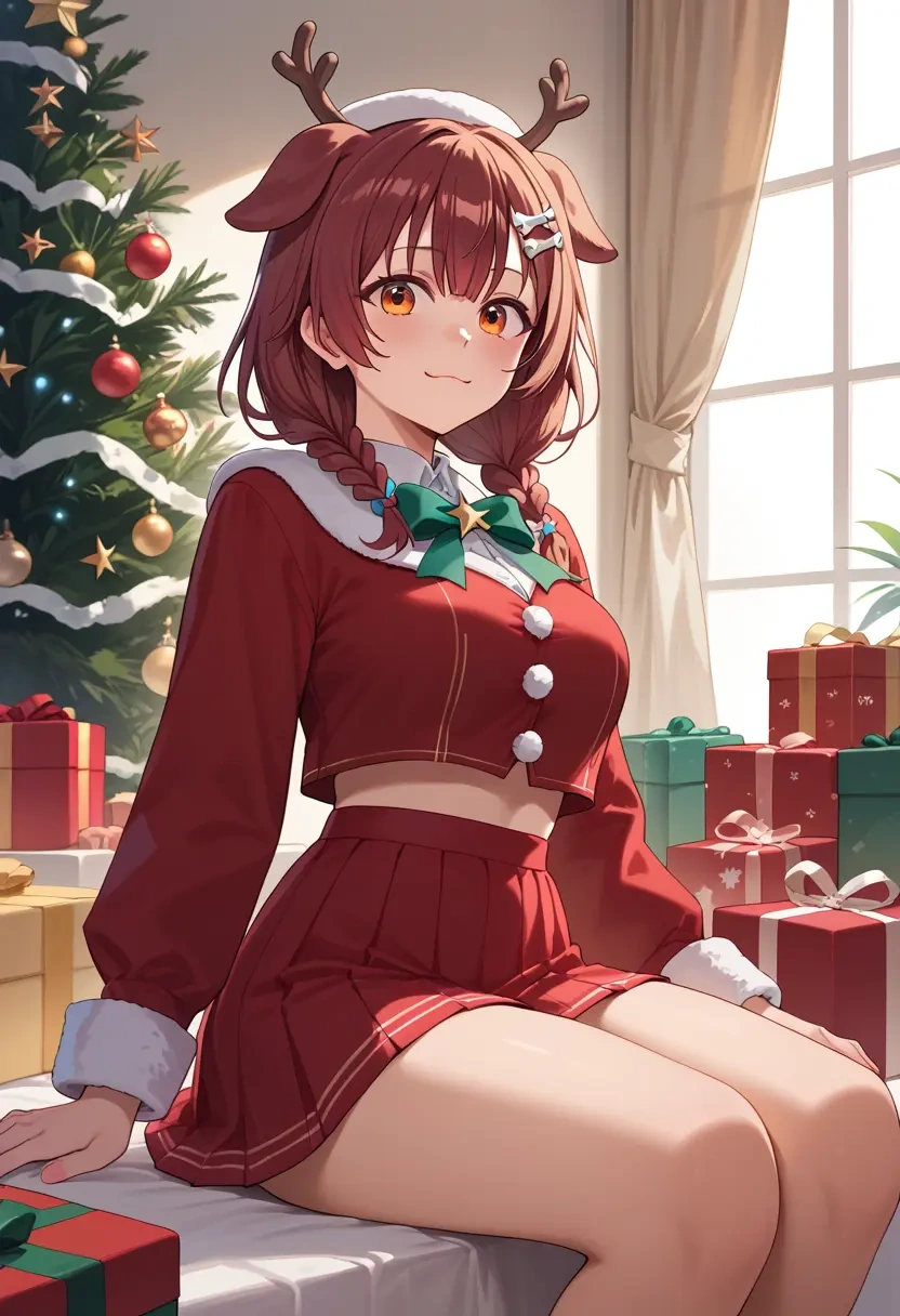 hololive,inugami_korone,Christmas,skirt  - 