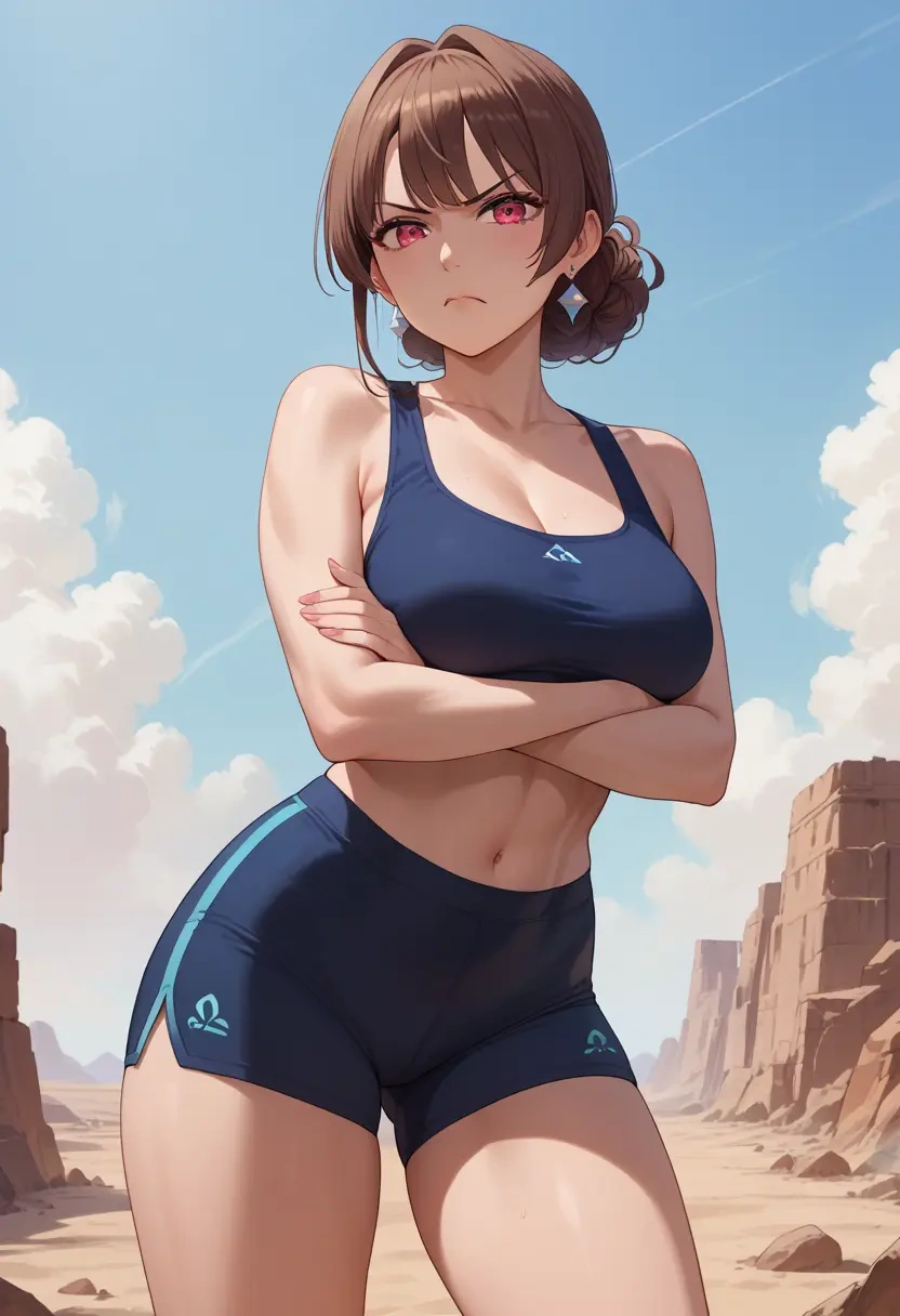 nijisanji,inui_toko,yoga shorts  - 