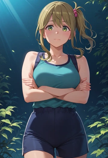 yurucamp,inuyama_aoi,athletic,shorts,sexy  - AI generated anime art