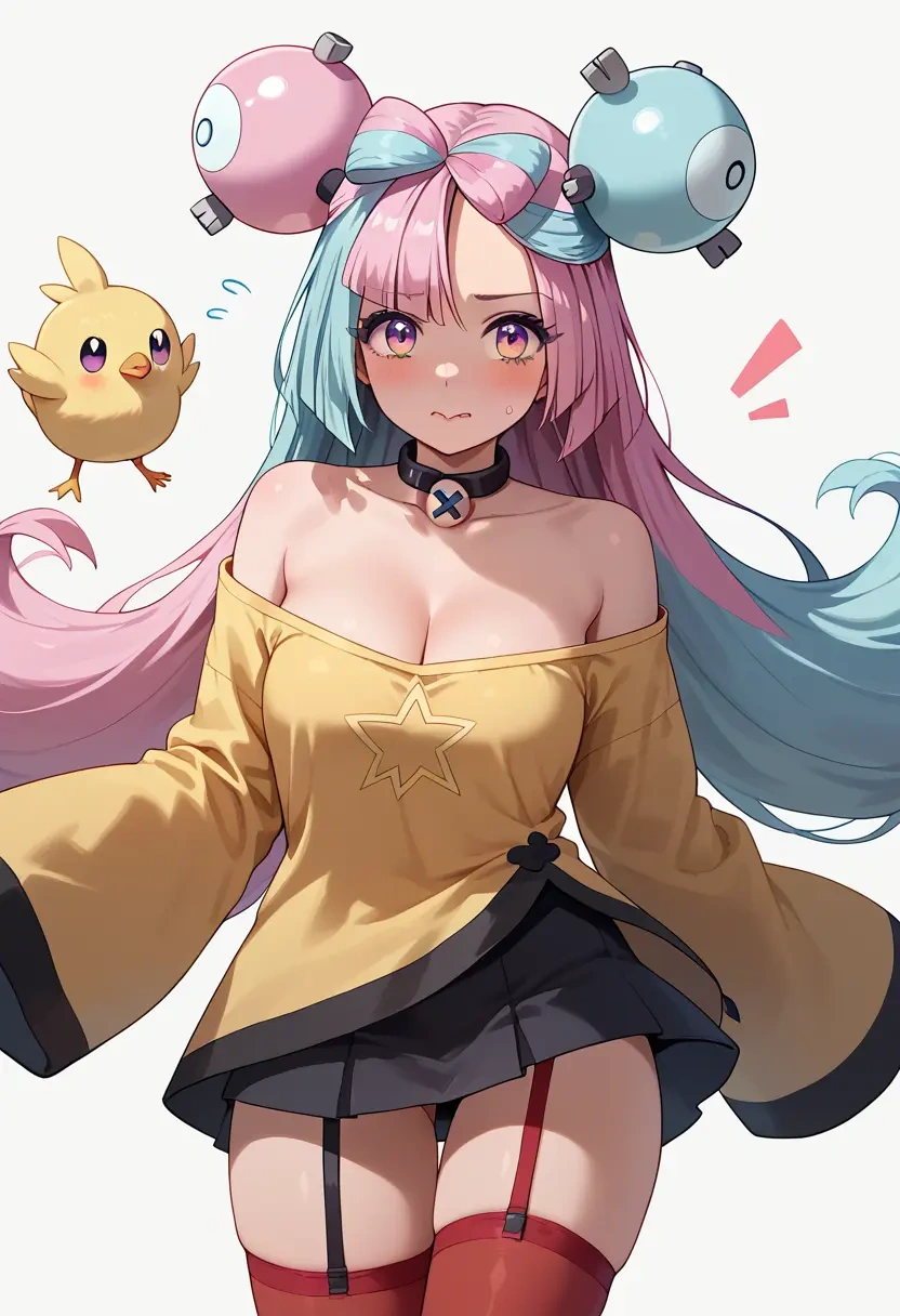 pokemon,iono_(pokemon),collar,oversized,Thigh garters  - 