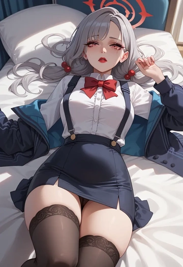 blue_archive,iori_(blue_archive),secretary,stockings  - AI generated anime art