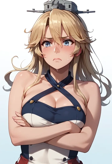 kantai_collection,iowa_(kancolle),halter top,track pants  - AI generated anime art