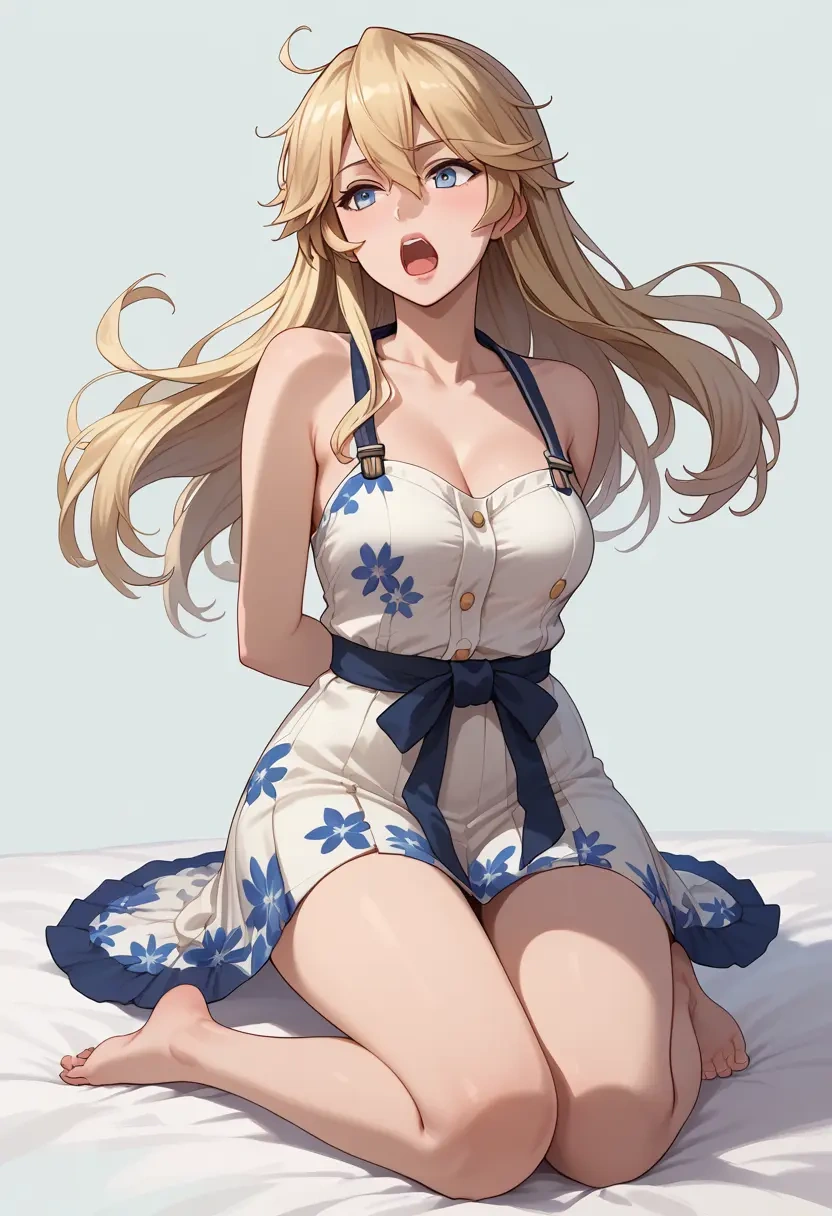 kantai_collection,iowa_(kancolle),silk slip dress,floral prints  - 